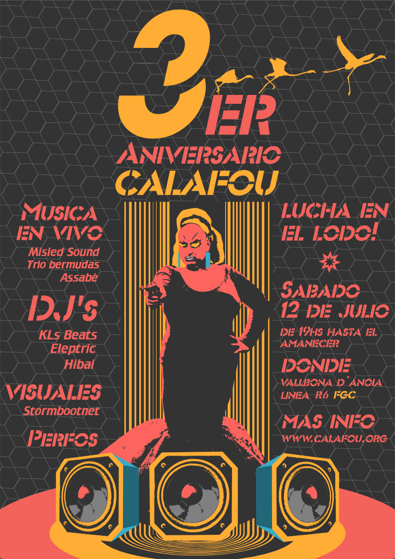 cartel 3er aniversario calafou